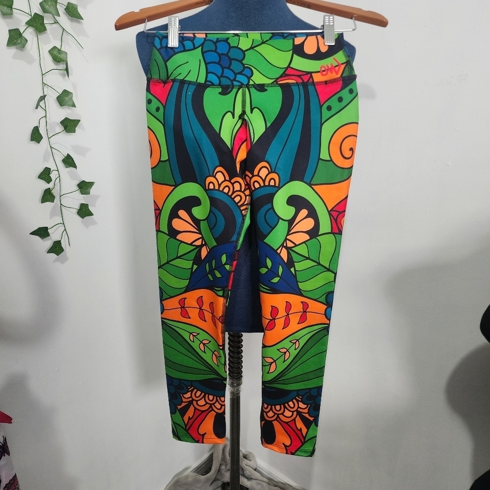 Colorful Yoga Capri Leggings Made in Columbia